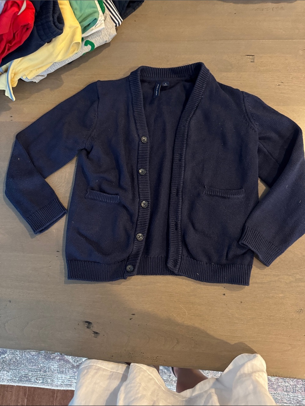 Janie and Jack Navy Knit Cardigan